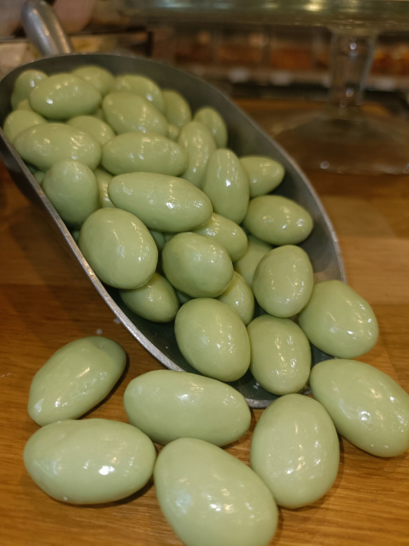 Amandes chocolat blanc et huile d'olive