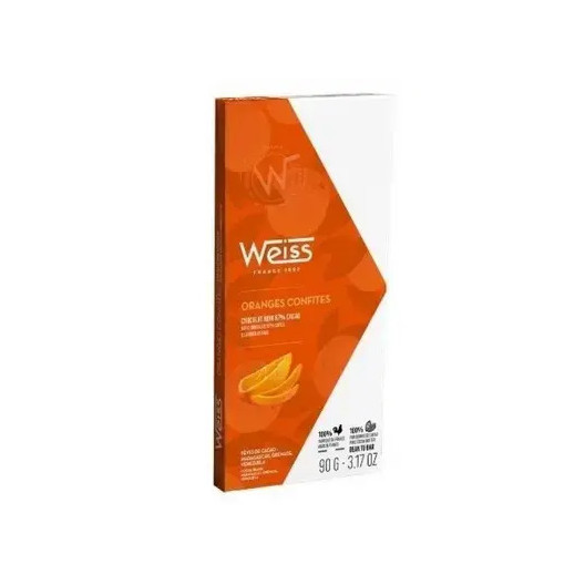 Tablette Chocolat Noir Ibaria 67% aux écorces d'orange - 90g (WEISS)