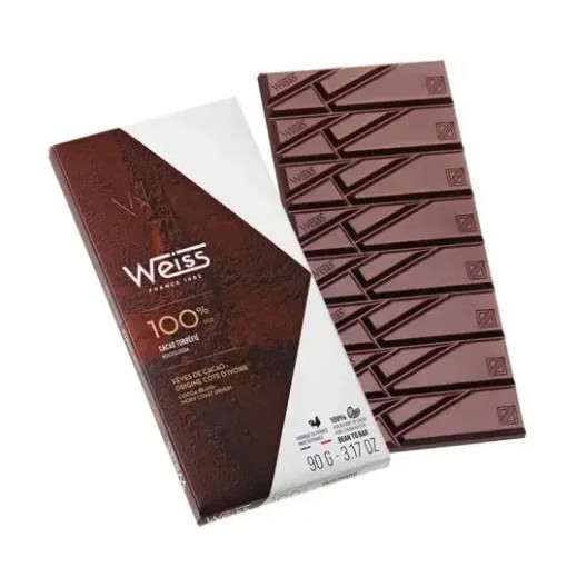 Chocolat Noir 100% Cacao Weiss - Découvrez le Véritable Goût de l'Or Noir