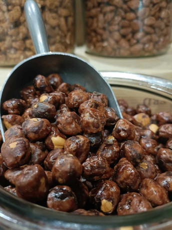 Noisettes caramélisées fait maison - snack gourmand et naturel